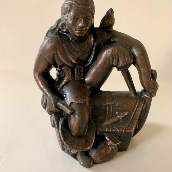 Vintage Treasure Island Pirate Brass Figure - Picture 5 of 10